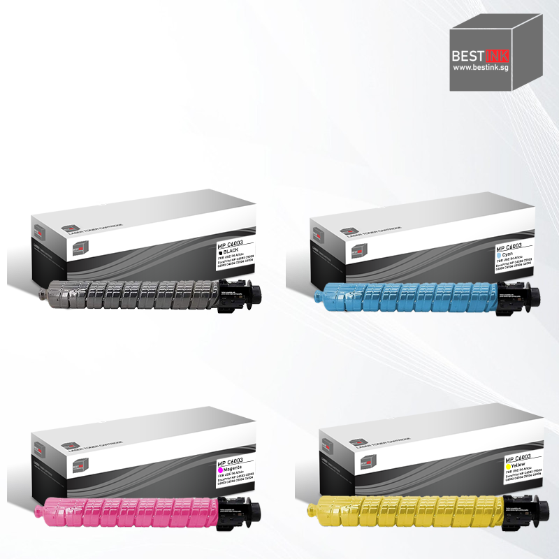 Singapore Stock Bestink MP C6003 MPC6003 Black Cyan Magenta  Yellow Toner Cartridge