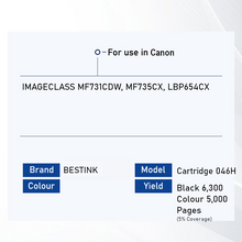 Load image into Gallery viewer, Bestink 046H Black Cyan Magenta Yellow High Yield Toner Cartridge for use in ImageClass MF731CDW MF735CX LBP654CX MF 731CDW MF 735CX LBP 654CX