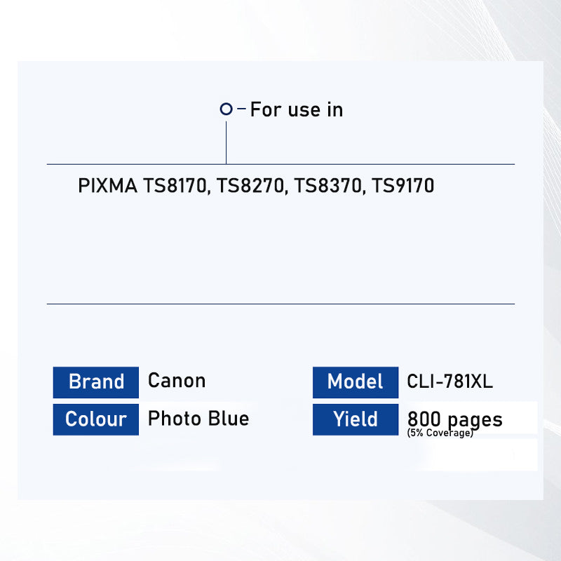 Bestink Black Cyan Magenta Yellow Photo Blue PGI-780XL PGBK CLI-781XL 780XL 781XL High Yield Color Ink