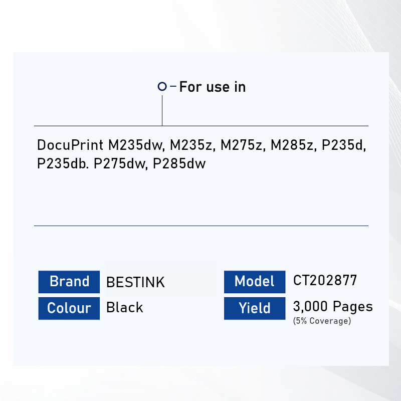 Bestink CT202877 High Yield Toner Cartridge for use in DocuPrint M235dw M235z M275z M285z P235d P235db P275dw P285dw