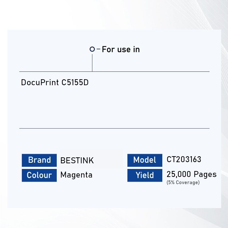 Bestink CT203161 CT203162 CT203163 CT203164 Toner for use in Docuprint C5155D 5155D