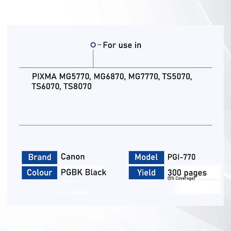 Bestink Black Cyan Magenta Yellow Grey PGI-770 PGBK CLI-771 770 771 High Quality Color Ink