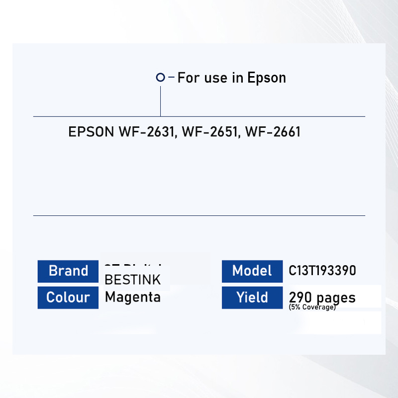 Bestink T193 193 Black Cyan Magenta Yellow Color Ink T1931 T1932 T1933 T1934 C13T193190 C13T193290 C13T193390 C13T193490