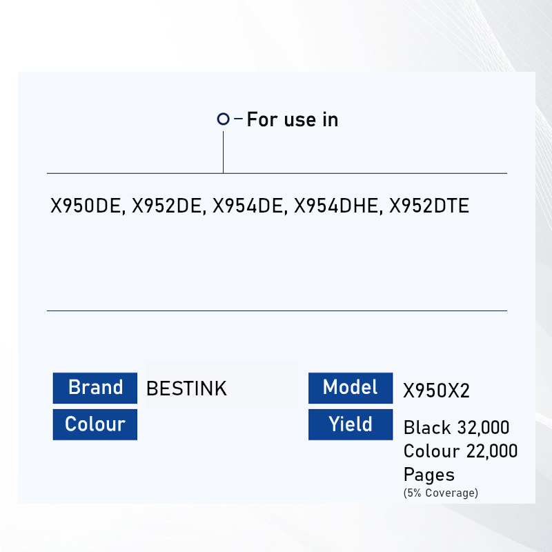 X950X2KG Extra High-Yield Toner, 32,000 Page-Yield, Black X950X2KG Extra High-Yield Toner, 32,000 Page-Yield, Black